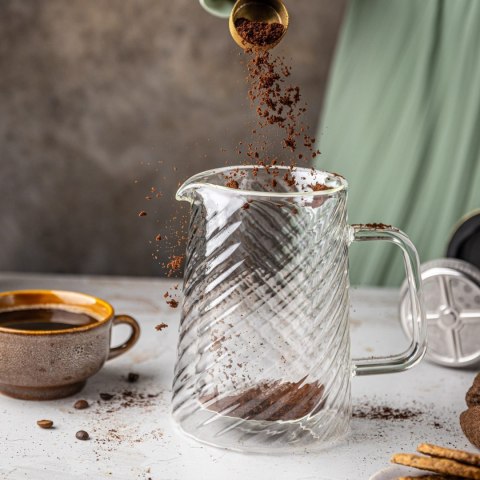 ZAPARZACZ DO KAWY HERBATY SZKLANY 600ML FRENCH PRESS KLAUSBERG KB-7766 ZŁOTY ZAPARZACZ DO KAWY HERBATY SZKLANY 600ML FRENCH PRESS KLAUSBERG KB-7766 ZŁOTY