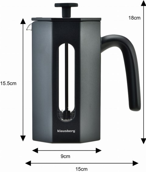 ZAPARZACZ DO KAWY/HERBATY 0,60L FRENCH PRESS KLAUSBERG KB-7677 ZAPARZACZ DO KAWY/HERBATY 0,60L FRENCH PRESS KLAUSBERG KB-7677