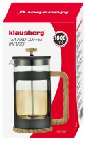 ZAPARZACZ DO KAWY/HERBATY 1.0L FRENCH PRESS KLAUSBERG KB-7681 ZAPARZACZ DO KAWY/HERBATY 1.0L FRENCH PRESS KLAUSBERG KB-7681