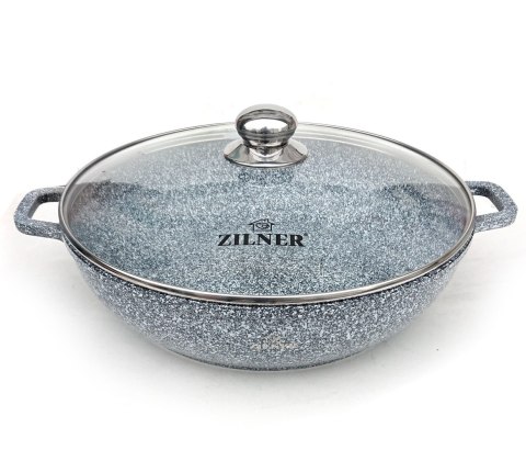 ZESTAW 2 GARNKÓW WOKÓW Z POWŁOKĄ MARMUROWĄ 28 / 32CM ZILNER GREY ZL-8609 ZESTAW 2 GARNKÓW WOKÓW Z POWŁOKĄ MARMUROWĄ 28 / 32CM ZILNER GREY ZL-8609