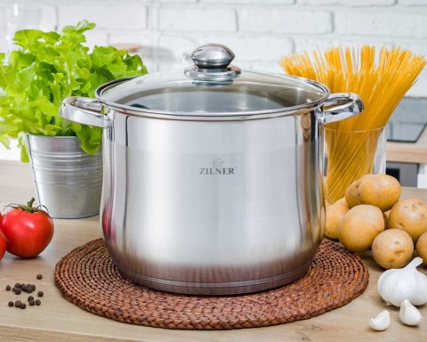ZESTAW 3 GARNKÓW STALOWYCH GASTRONOMICZNYCH 5.5 7 9L ZILNER ZL-7349