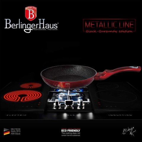 ZESTAW 3 PATELNI GRANITOWYCH BERLINGER HAUS BLACK BURGUNDY BH-6189 ZESTAW 3 PATELNI GRANITOWYCH BERLINGER HAUS BLACK BURGUNDY BH-6189