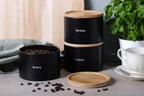 ZESTAW 3 POJEMNIKÓW KAWA HERBATA CUKIER BRUNBESTE BB-2716 ZESTAW 3 POJEMNIKÓW KAWA HERBATA CUKIER BRUNBESTE BB-2716