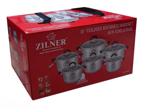 ZESTAW GARNKÓW STALOWYCH 12 EL. ZILNER ZL-8110