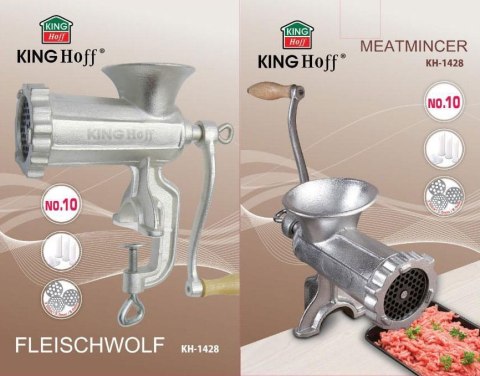 MASZYNKA ŻELIWNA DO MIELENIA MIĘSA #10 + AKCESORIA KiNGHOFF KH-1428 MASZYNKA ŻELIWNA DO MIELENIA MIĘSA #10 + AKCESORIA KiNGHOFF KH-1428