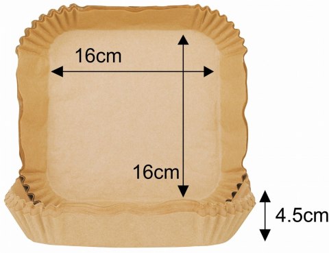 WKŁADY PAPIEROWE DO FRYTKOWNICY KWADRATOWE 16CM 100 SZTUK KLAUSBERG KB-7781 WKŁADY PAPIEROWE DO FRYTKOWNICY KWADRATOWE 16CM 100 SZTUK KLAUSBERG KB-7781