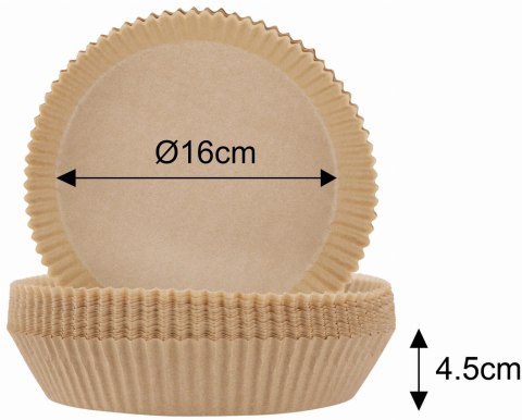 WKŁADY PAPIEROWE DO FRYTOWNICY 16CM 100 SZTUK KLAUSBERG KB-7779 WKŁADY PAPIEROWE DO FRYTOWNICY 16CM 100 SZTUK KLAUSBERG KB-7779