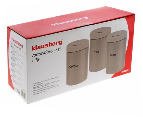 ZESTAW POJEMNIKÓW KUCHENNYCH KLAUSBERG KLAUSBERG KB-7452 ZESTAW POJEMNIKÓW KUCHENNYCH KLAUSBERG KLAUSBERG KB-7452