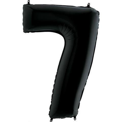 Balon Foliowy Cyfra 7, Czarna, 102cm Grabo Balon Foliowy Cyfra 7, Czarna, 102cm Grabo