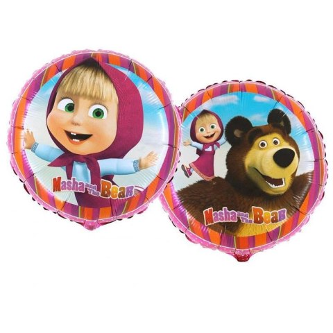 Balon Foliowy Masha i Niedźwiedź - 46 cm Grabo okrągły Balon Foliowy Masha i Niedźwiedź - 46 cm Grabo okrągły