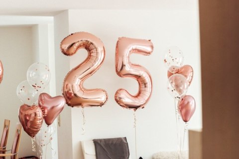 Balon foliowy Cyfra '2', 86cm, różowe złoto Balon foliowy Cyfra '2', 86cm, różowe złoto