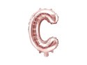 Balon foliowy Litera C, 35cm, Rose Gold różowe złoto