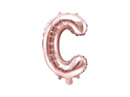Balon foliowy Litera C, 35cm, Rose Gold różowe złoto