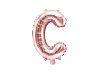 Balon foliowy Litera C, 35cm, Rose Gold różowe złoto