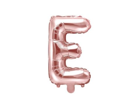 Balon foliowy Litera E, 35cm, Rose Gold różowe złoto Balon foliowy Litera E, 35cm, Rose Gold różowe złoto