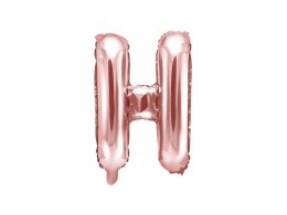 Balon foliowy Litera H, 35cm, Rose Gold różowe złoto