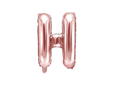 Balon foliowy Litera H, 35cm, Rose Gold różowe złoto Balon foliowy Litera H, 35cm, Rose Gold różowe złoto