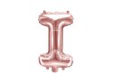 Balon foliowy Litera I, 35cm, Rose Gold różowe złoto