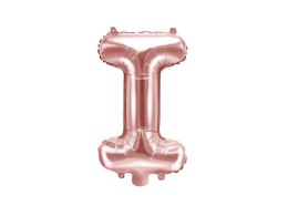 Balon foliowy Litera I, 35cm, Rose Gold różowe złoto