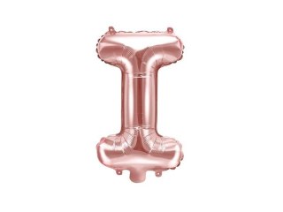 Balon foliowy Litera I, 35cm, Rose Gold różowe złoto