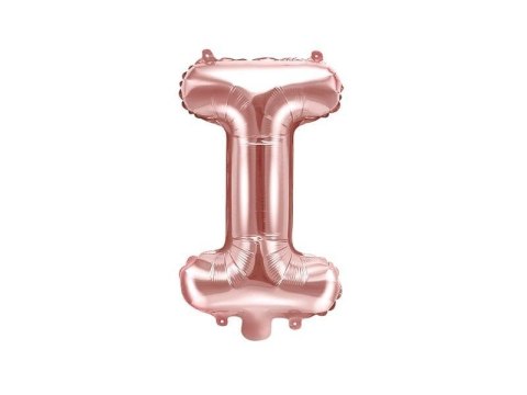 Balon foliowy Litera I, 35cm, Rose Gold różowe złoto Balon foliowy Litera I, 35cm, Rose Gold różowe złoto
