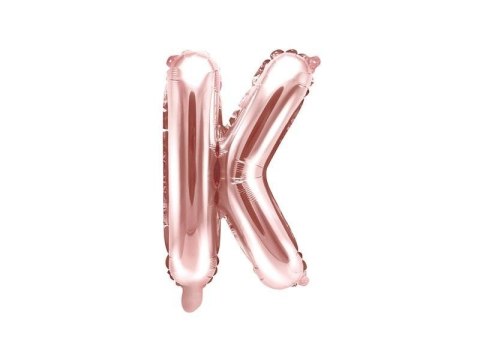 Balon foliowy Litera K, 35cm, Rose Gold różowe złoto Balon foliowy Litera K, 35cm, Rose Gold różowe złoto