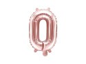 Balon foliowy Litera O, 35cm, Rose Gold różowe złoto