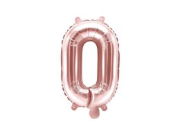Balon foliowy Litera O, 35cm, Rose Gold różowe złoto