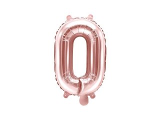 Balon foliowy Litera O, 35cm, Rose Gold różowe złoto