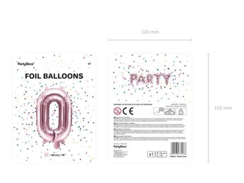 Balon foliowy Litera O, 35cm, Rose Gold różowe złoto Balon foliowy Litera O, 35cm, Rose Gold różowe złoto