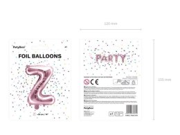 Balon foliowy Litera Z, 35cm, Rose Gold różowe złoto