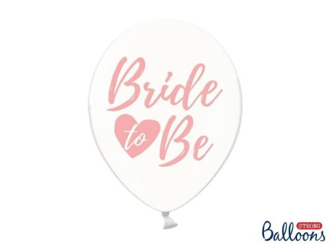 Balony Crystal Clear, Przeźroczyste z napisem Bride to Be 30cm, 6 szt. Balony Crystal Clear, Przeźroczyste z napisem Bride to Be 30cm, 6 szt.