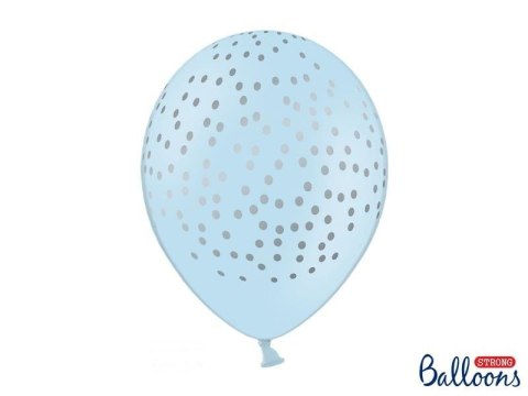 Balony Lateksowe, Jasnoniebieskie w Złote Kropki, 30cm (1 op. / 6 szt.) Balony Lateksowe, Jasnoniebieskie w Złote Kropki, 30cm (1 op. / 6 szt.)