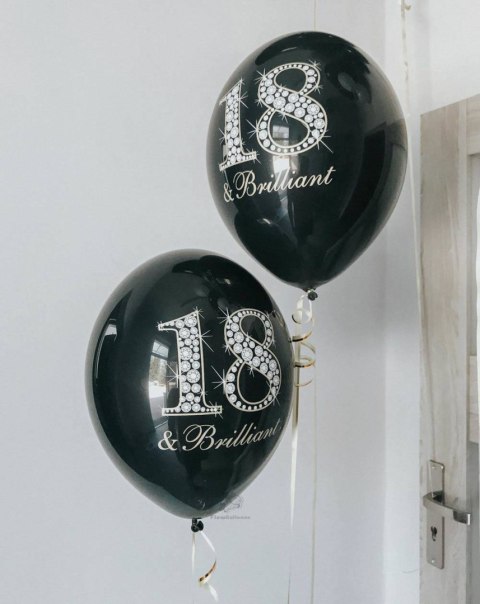 Balony Strong, urodzinowe 18 & Brilliant, Czarne 30cm, 50 szt. Balony Strong, urodzinowe 18 & Brilliant, Czarne 30cm, 50 szt.