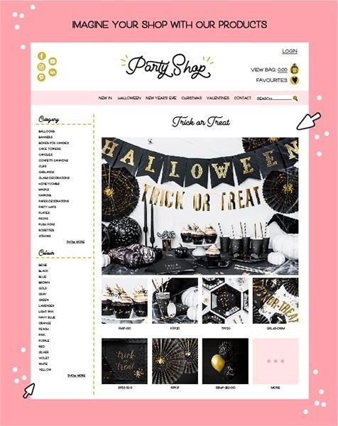 Baner Halloween, czarny, 20x175cm Baner Halloween, czarny, 20x175cm