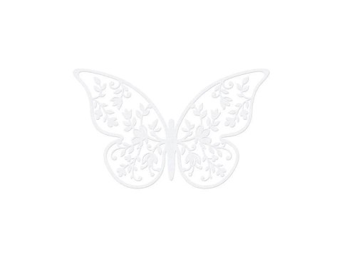 Dekoracje papierowe białe Motylki, 6,5 x 4cm, 10 szt. Dekoracje papierowe białe Motylki, 6,5 x 4cm, 10 szt.