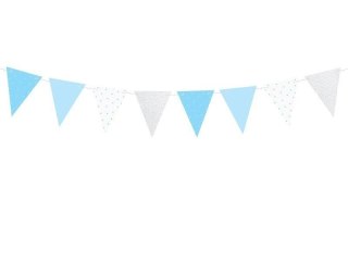 Girlanda Birthday - Błękitne Flagietki, 1,3m