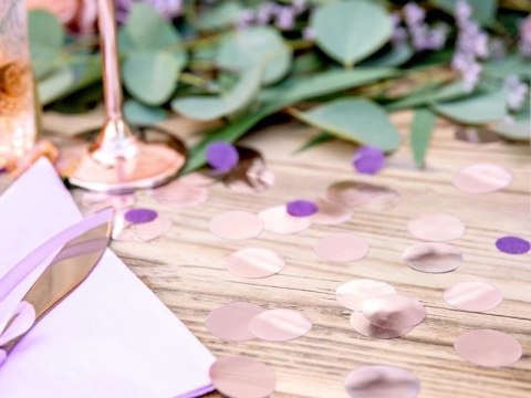 Konfetti Kółka, Rose Gold - różowe złoto, 15g Konfetti Kółka, Rose Gold - różowe złoto, 15g