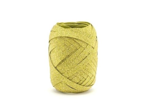 Wstążka plastikowa, złoty, 5mm/10m Wstążka plastikowa, złoty, 5mm/10m