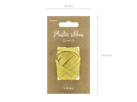Wstążka plastikowa, złoty, 5mm/10m Wstążka plastikowa, złoty, 5mm/10m