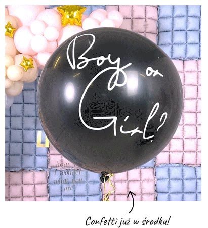 Balon Gigant Gender Reveal - Chłopiec 1m Balon Gigant Gender Reveal - Chłopiec 1m