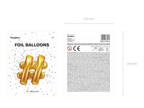 Balon foliowy # 35cm, Złota Balon foliowy # 35cm, Złota