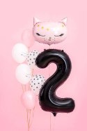 Balon foliowy Cyfra 2 czarna, 86cm Balon foliowy Cyfra 2 czarna, 86cm