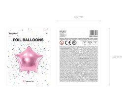 Balon foliowy Gwiazdka jasny różowy, 48cm