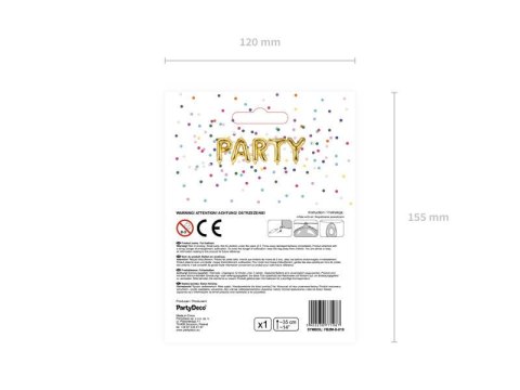 Balon foliowy Litera B, 35cm, Złota Balon foliowy Litera B, 35cm, Złota