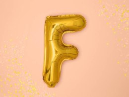 Balon foliowy Litera F, 35cm, Złota