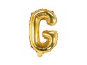 Balon foliowy Litera G, 35cm, Złota