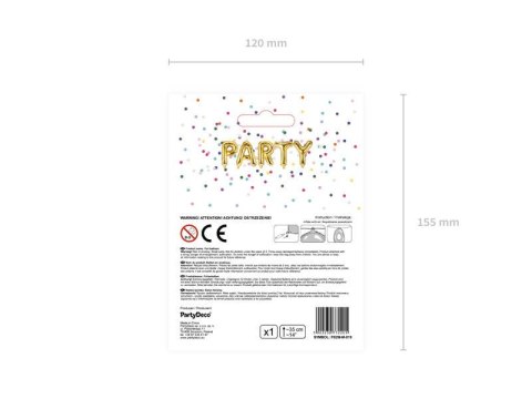 Balon foliowy Litera M 35cm, Złota Balon foliowy Litera M 35cm, Złota