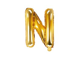 Balon foliowy Litera N 35cm, Złota