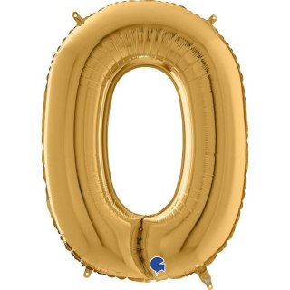 Balon foliowy Litera O, 66cm, Złota